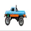 Amewi Monstertruck Die Cast 1:64 RTR Blue/Orange with Remote Gun view 3