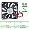 ACP7010 7cm 70mm Fan 70x70x10mm DC5V 12V 24V 2pin 2 Wires for The Cooling Fan of The Chassis Power Supply Charger Inverter(24V Double Ball) view 2