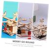 Abaodam 1 Set Merry Go Round Educational Educational Building Construction Learning Wood view 2