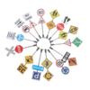 balacoo 14pcs Miniature Traffic Signs Set Realistic Road Indicators for Boys and Girls Education DIY Sand Table and Mini Landscape Ornaments view 1