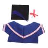 ABOOFAN 1 Set Doll Graduation Costume Has Doll Costume for Dressing Graduation Stuffed Graduation Gown Outfit Doll Graduation Bear Costume Stuffed Animal Graduation Hat Cloth Pink view 1