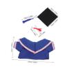 ABOOFAN 1 Set Doll Graduation Costume Has Doll Costume for Dressing Graduation Stuffed Graduation Gown Outfit Doll Graduation Bear Costume Stuffed Animal Graduation Hat Cloth Pink view 2