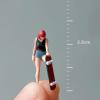 Menolana 1/64 Miniature Figure People Figure Painted Tiny People Figurine Skateboard Girl for Diorama Architectural Projects Ornament view 2