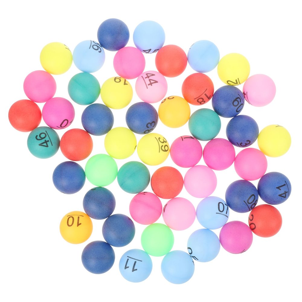 BRIGHTFUFU Funny Lottery Balls Numbers Bouncy Game Balls Props for Home Party Entertainment