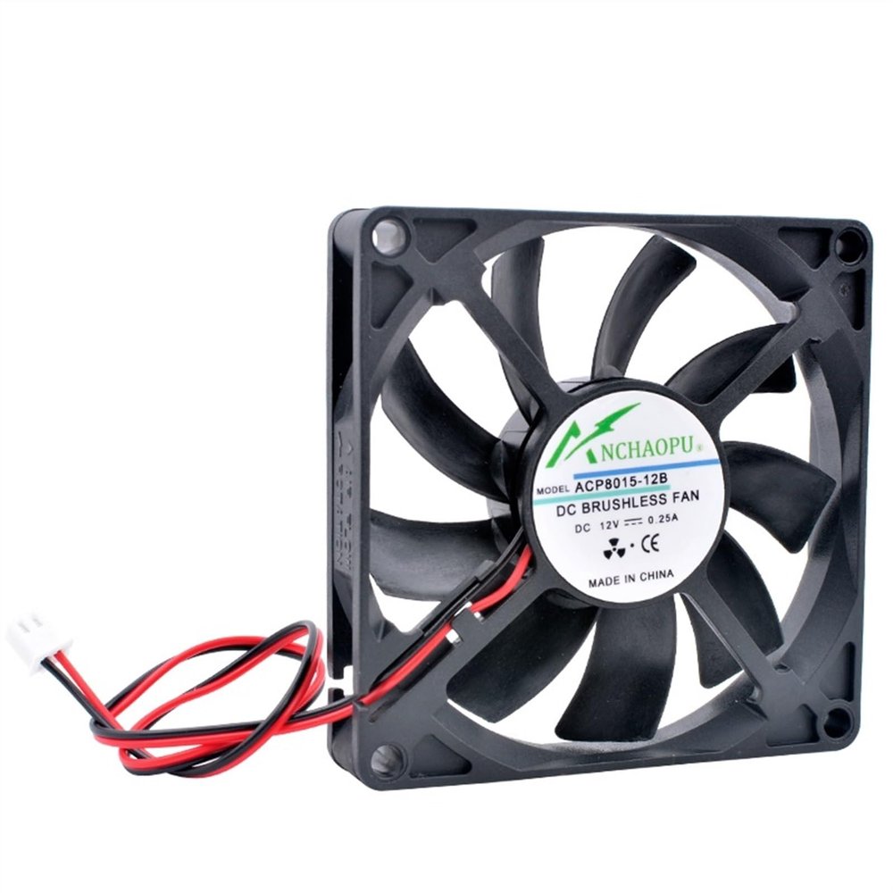 ACP8015 8cm 80mm Fan 80x80x15mm DC5V 12V 24V 2pin Cooling Fan for Router Chassis Power Supply Charger Inverter(12V Sleeve)