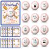 12 Set Funny Mini Face Baseball Stress Balls with Inspirational Cards for Boys Girls, Baseball Party Favors Foam Baseballs Toys for Stress and Anxiety Relief Balls for Party Favors Birthday Gift Decor view 1