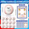 12 Set Funny Mini Face Baseball Stress Balls with Inspirational Cards for Boys Girls, Baseball Party Favors Foam Baseballs Toys for Stress and Anxiety Relief Balls for Party Favors Birthday Gift Decor view 2