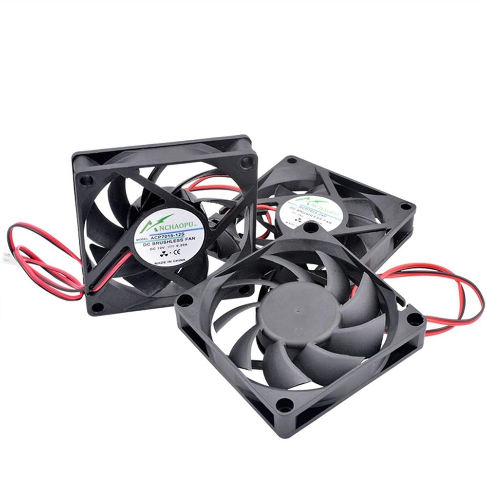 1PCS ACP7015 7cm 70mm Fan 70x70x15mm DC5V 12V 24V 2pin Cooling Fan for Chassis Power Supply Router Inverter(12V Double Ball)