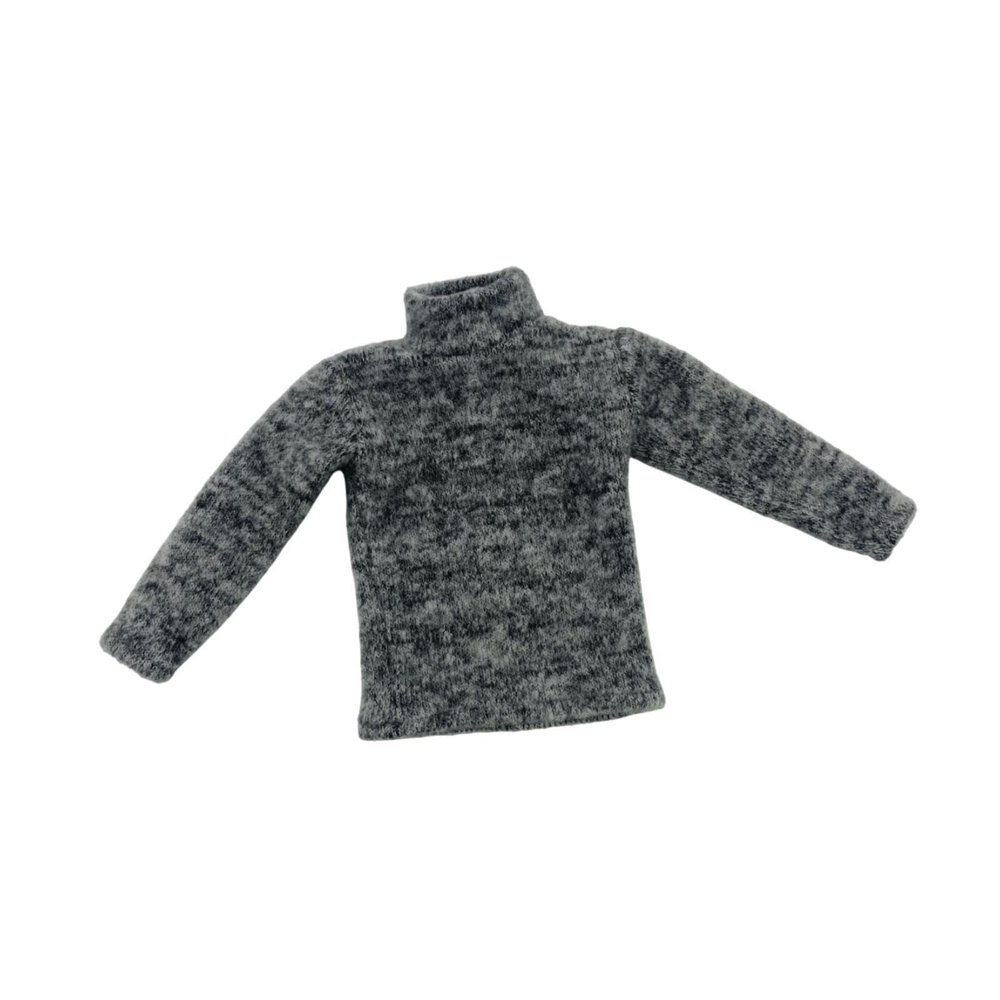 EHJRE 1/6 Scale Turtleneck Sweater for 12 Inch Male Figures Dress Up Accessory, Gray