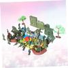 BESTonZON 37pcs Boys and Girls Scene Toy Set Simulation Sand Table Model Soldiers Tanks Aircraft and Accessories for Imaginative Play and Learning view 2