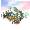 BESTonZON 37pcs Boys and Girls Scene Toy Set Simulation Sand Table Model Soldiers Tanks Aircraft and Accessories for Imaginative Play and Learning view 3