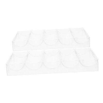 Kisangel 2pcs Professional Poker Chip Case Multi-grid Poker Chip Rack Holder Storage Organizer