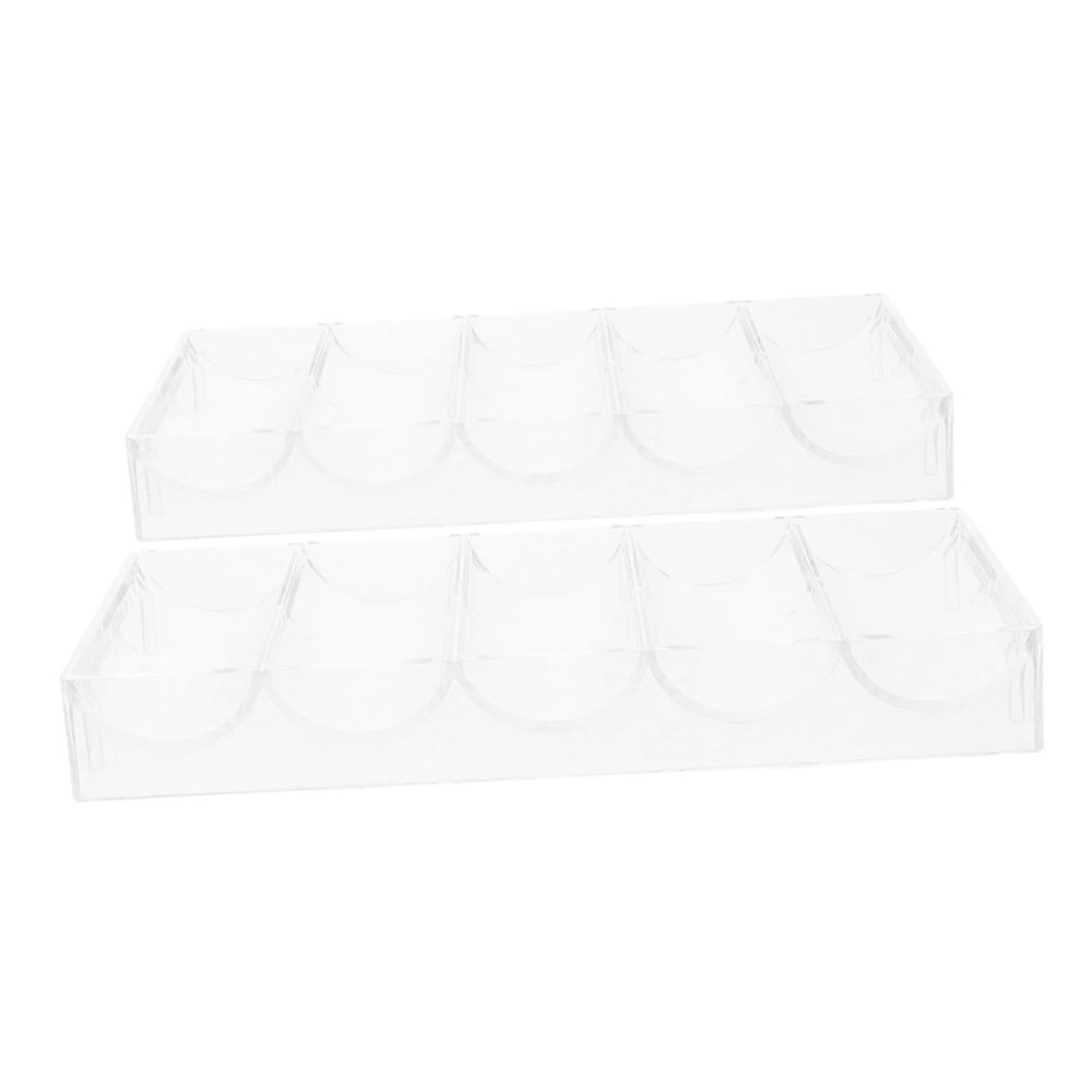 Kisangel 2pcs Professional Poker Chip Case Multi-grid Poker Chip Rack Holder Storage Organizer