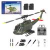 C032 UH-1 Huey RC Helicopter for Adults, 1/48 Scale 2.4G 6CH Flybarless Stunt RC Plane 6-Axis Gyroscope Optical Flow Positioning, TOF Lidar Height Setting for Beginners (Green (2 Batteries)) view 1