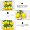 CORHAD 3pcs Artificial Lemon Skewers Faux Fruit Decor Realistic Lemon Models for view 3