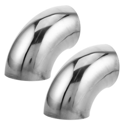 Zerodeko 2pcs Stainless Steel Handrail Elbow Fittings Elbow Pipe Connectors Polished for Staircases Car Parts