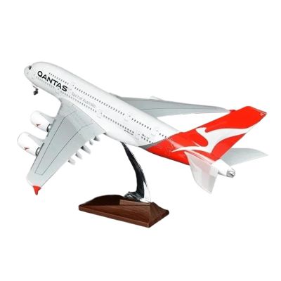 DBMROVUL Toy Airplane 1/160 Scale for 46cm Australia A380 Air Airbus with Cabin Lights Resin Model Aircraft Desktop Adults Collection Enthusiast Christmas Birthday Gifts