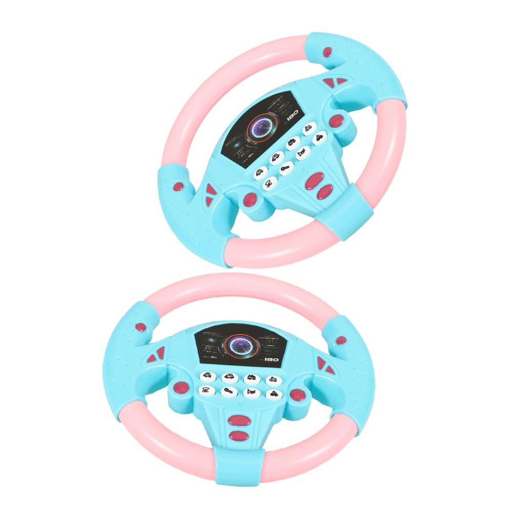 CHILDWEET Steering Wheel Toy Driving Simulator for Boys and Girls Light Pretend Play Easy to Carry Boys and Girls Steering Wheel