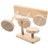 Levemolo 2pcs Wooden Display Stand Figures Tiered Tabletop Holder and Easy to Install for Organizing Collectibles and Jewelry Natural Wood Finish view 1