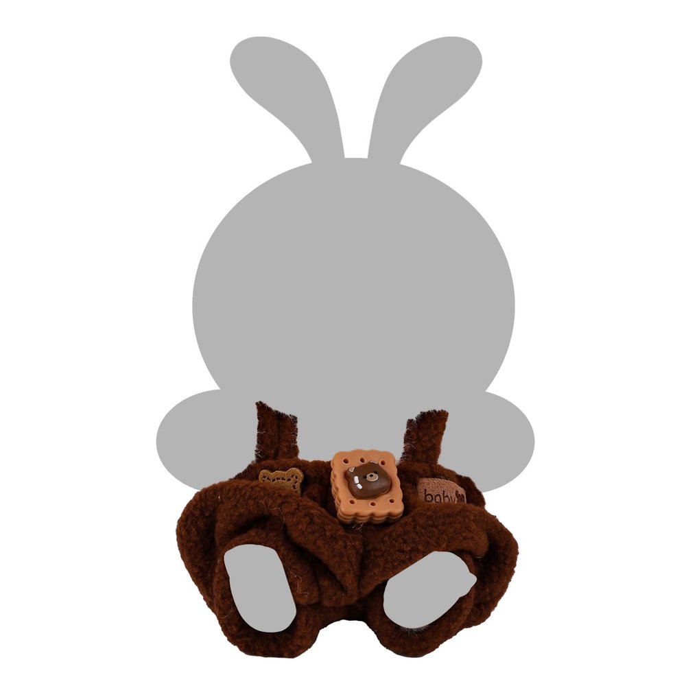 Clothes Accessories for Dolls, Brown Bear Overalls Cute Plush Doll Outfit Soft Outfit Accessories for Dolls Only Include Clothes
