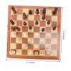 SKISUNO Portable Chess Game Wooden Chess Set Storage Pouch for Boys and Girls Educational for Travel view 2