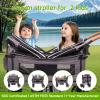 SPWVIP Stroller Wagon for 2 Kids- Lightweight Travel Folding Push Pull Baby Wagon for Newborn&Toddler with 5-Point Harness,Adjustable Canopy,Tray Table,Cup Holder,Storage Pocketsets (Grey) view 2
