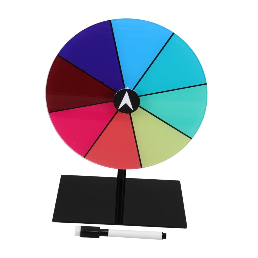 EPIGEIST Acrylic Prize Wheel with Stand Multifunctional Tabletop Roulette for Raffles Games and Carnival Entertainment Easy to Use and Design