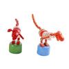 VICASKY 2pcs Cartoon Animal Shaped Rocking Toys Wooden Dinosaur Desktop Ornaments for Boys and Girls Safe Natural Cute Decorative Early Education Tools view 1