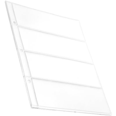CAXUSD 10pcs Currency Holder Pages for Money Collecting Sleeves with Rows for Easy Storage and Display and Portable Currency Album Inserts for Collectors