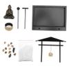 Cabilock 1set Decorative Zen Sandbox Ornament Micro Landscape Resin Tabletop Decor for Meditation Relaxation for Friends Family for Festivals Parties view 1