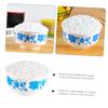 CHICAMPERA Artificial Steamed Rice Display Prop Blue and White Bowl Realistic Cooked Rice Model for Photography and Decoration and Long-Lasting Fake Food Decor view 2