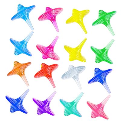 BESTonZON 20pcs Rotating Tops Toys Boys and Girls Acrylic Gyro Toys Bulk for Boys and Girls