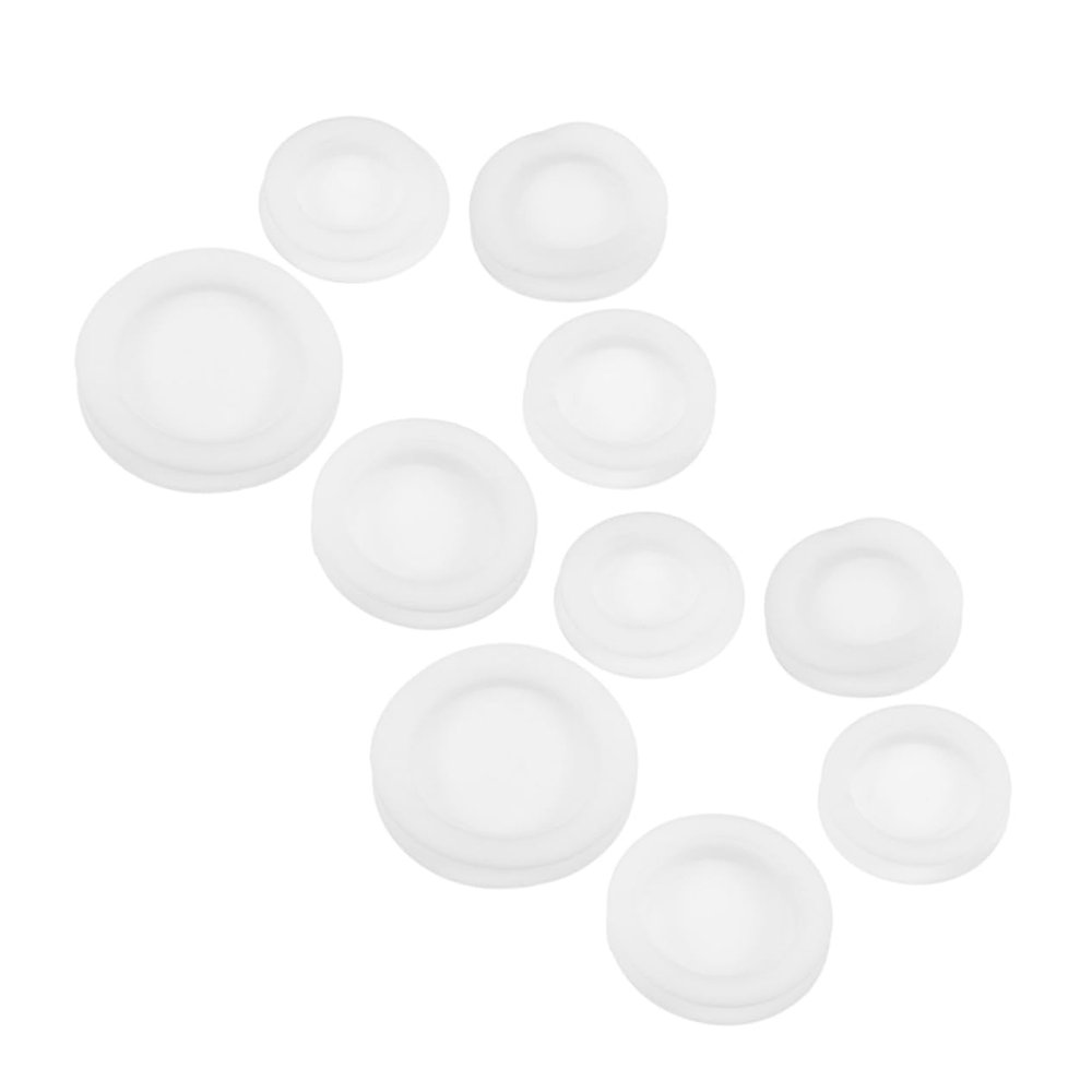 AUTSUPPL 10pcs White Rubber Piggy Bank Stopper Closure Plug for Money Saving for Various Coin Banks Secure Seal for Long-Term Use Versatile Replacement for Savings