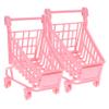 Gogogmee 2Pcs Mini Shopping Cart Cute Desktop Props for for Playtime and Photo Shoots Random Styles view 1