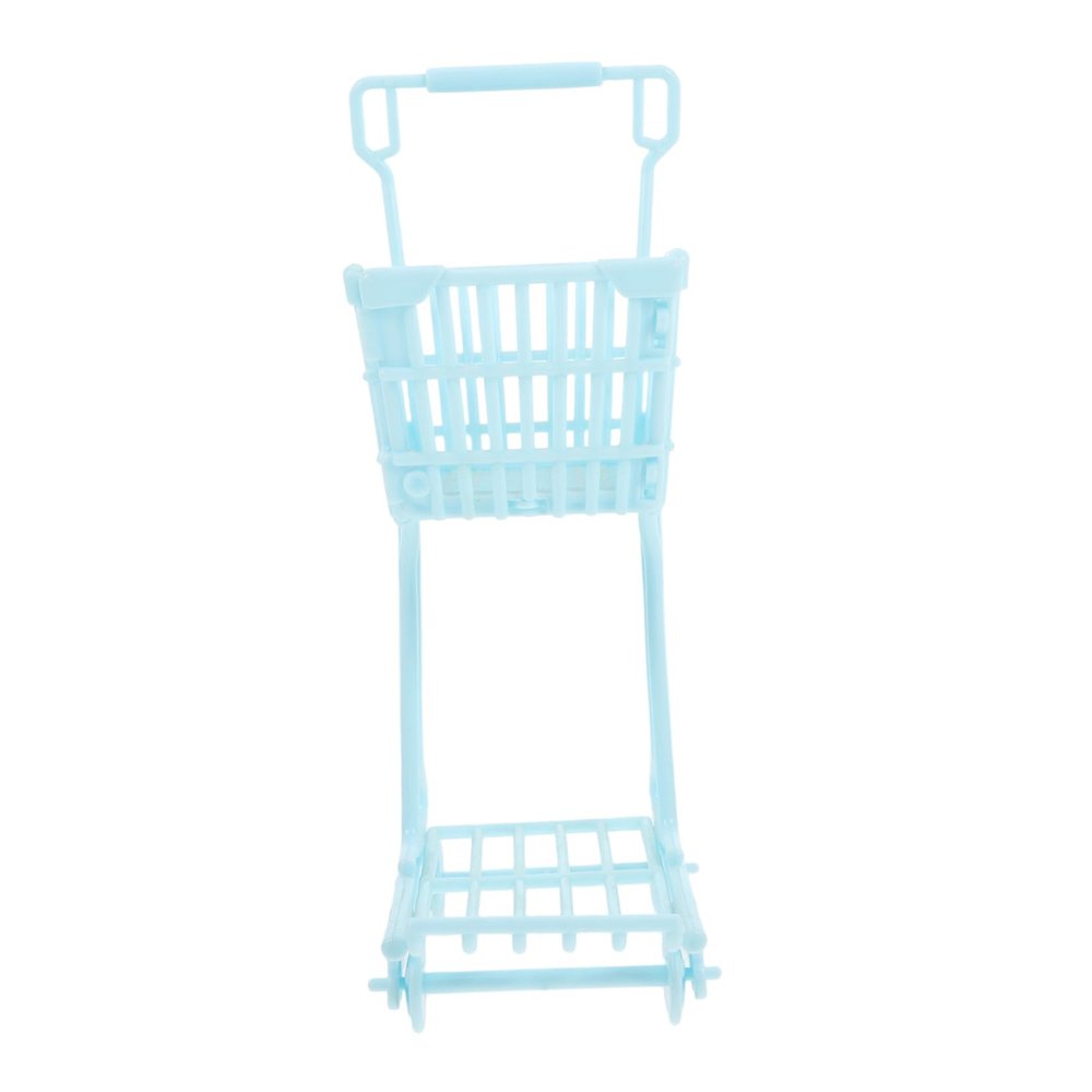 jojofuny Mini Shopping Cart for Boy Girl Trolley Toy with Wheels for Supermarket Play and Desk Organization Social Skills and Family Bonding for Boys and Girls