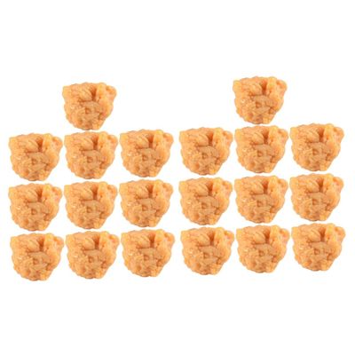 Abaodam 20pcs Imitated Chicken Popcorn Food Models Realistic Fried Chicken Props for Kitchen Decor Photography and Party Decoration for Home Restaurant