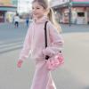 Rshubino Cherry Donut Axolotl Little Girls Purses with Adjustable Shoulder Strap Cute Cellphone Pouch with Zipper Pockets Soft Flap Crossbody Bag for Outdoor view 3
