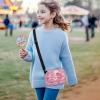 Rshubino Cherry Donut Axolotl Little Girls Purses with Adjustable Shoulder Strap Cute Cellphone Pouch with Zipper Pockets Soft Flap Crossbody Bag for Outdoor view 4
