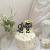 1 Pack 2026 Graduation Cake Topper Glitter Grad Cap Diploma 2026 Senior Cake Pick for School Graduation Theme Party Cupcake Decoration Supplies Gold Black view 4