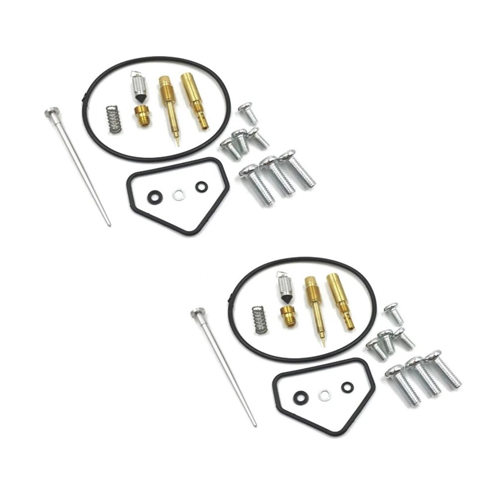 2x Carburetor Needle Valve & Gasket Set for Kawasaki Vulcan 750 VN750 (1987-2006) - Motorcycle Carburetor Rebuild Parts