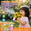 Bubble Gun for Kids Toddlers, School Bus Automatic Bubble Machine with LED Lights, 2 Bubble Solutions Included, Outdoor Toys for Boys Girls 3-8, Birthday Easter Christmas Party Gifts view 4