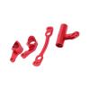 Aluminum Steering Servo Saver Complete Set and Easy for Arrma 1/8 Remote Control Car Upgrade Parts (Red) view 2