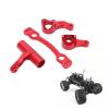 Aluminum Steering Servo Saver Complete Set and Easy for Arrma 1/8 Remote Control Car Upgrade Parts (Red) view 4