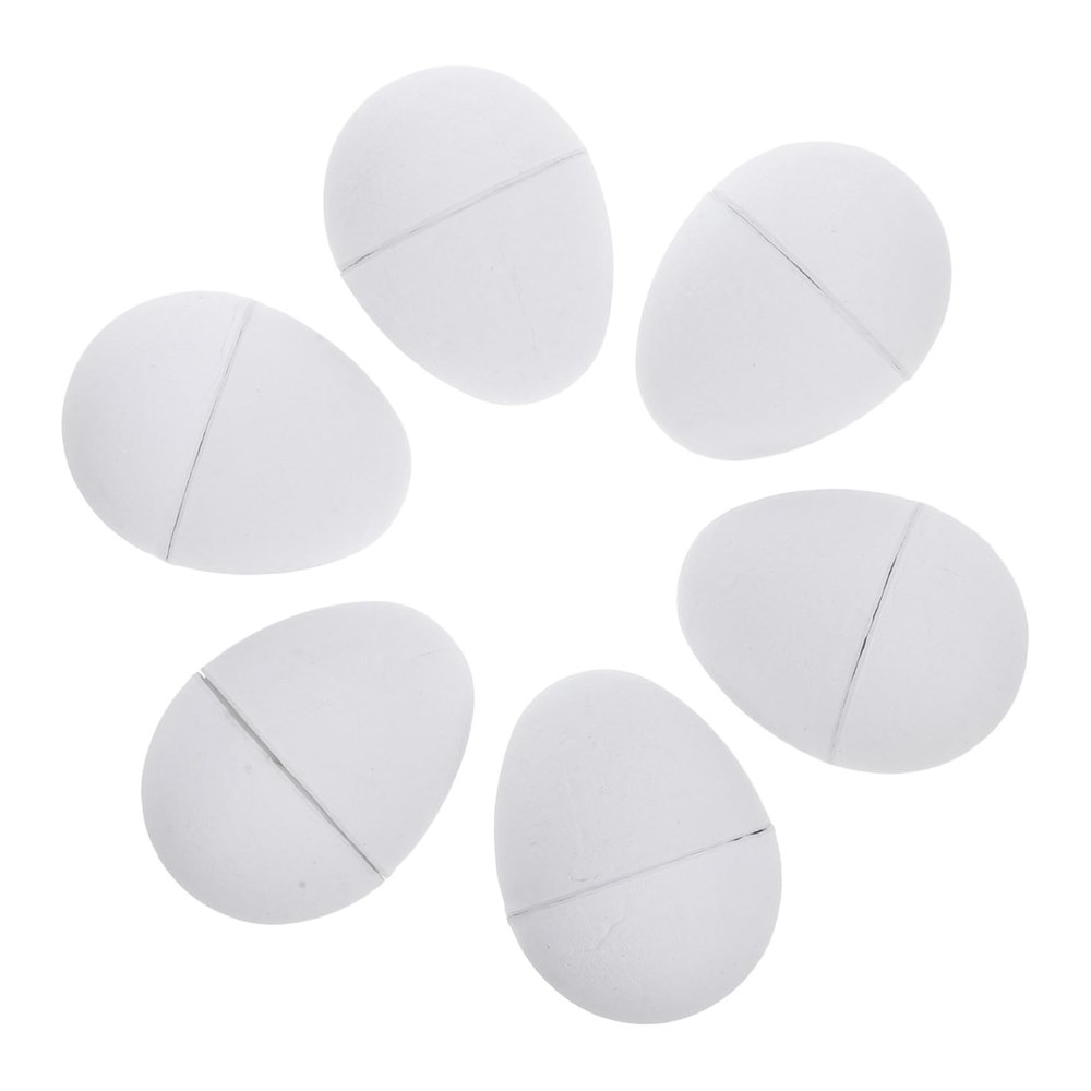 BATHVEVE 6pcs Paper Easter Eggs Unfinished for Creative Painting for Easter Decorations and Family Activities