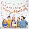 13th Birthday Decorations Banner Girls - 4 Pcs Rose Gold Official Teenager Party Banner Glitter Twinkle Hanging Streamer For Girl 13 Years Old Party Decor view 4