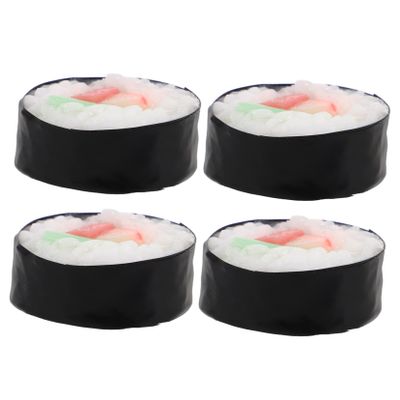 Mobestech 4pcs Sushi Decorations Lifelike Rice Molds Toy for Play Educational Fun