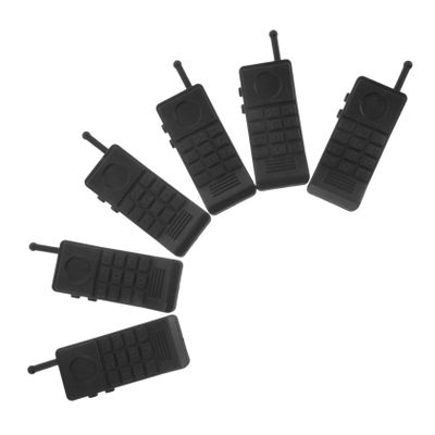 Kisangel 6pcs Emergency Radios Made in Unicorn Typewriter Ladybug for Boys for Cop Costume Accessories Flashlight Black Plastic