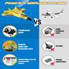 ANTSIR RC Plane F22 RC Airplane, 2. 4GHz Foam Remote Control Airplane with Gyro Stabilizer/LED Light/2 Rechargeable Batteries Easy to Fly RC Glider Jet Toy for Kids Boys Adults Beginners (Yellow) view 3