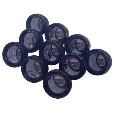 GHZHANG 10pcs mini prism with metal housing for total station optical prism Silver Coated prism