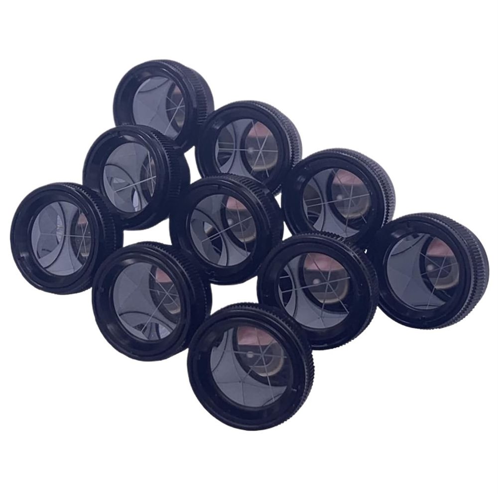 GHZHANG 10pcs mini prism with metal housing for total station optical prism Silver Coated prism